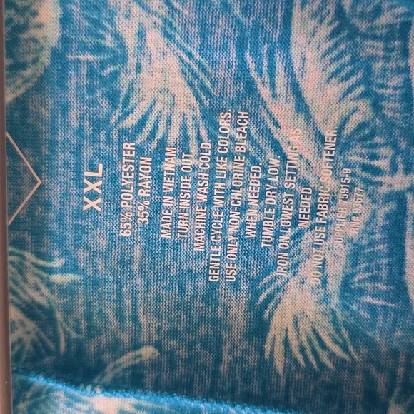 ST. JOHN'S BAY WOMEN'S BLUE PALM TREES TROPICAL TANK TOP PLUS SIZE XXL - Picture 5 of 10